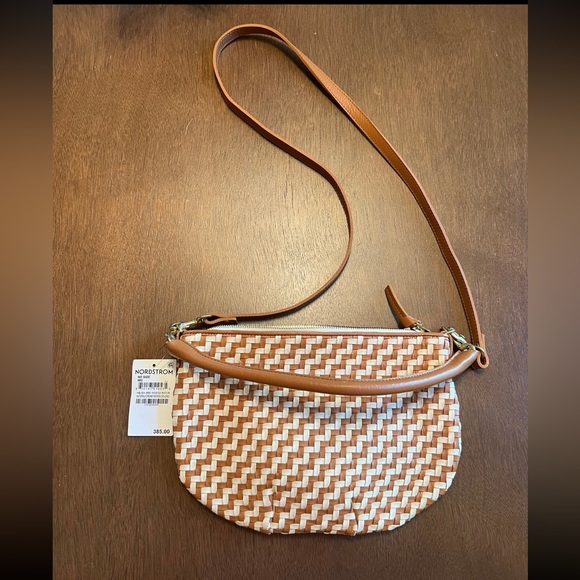 (Pending sale) Clare V Petit Moyen Natural & Cream Woven Checker - Picture 7 of 8